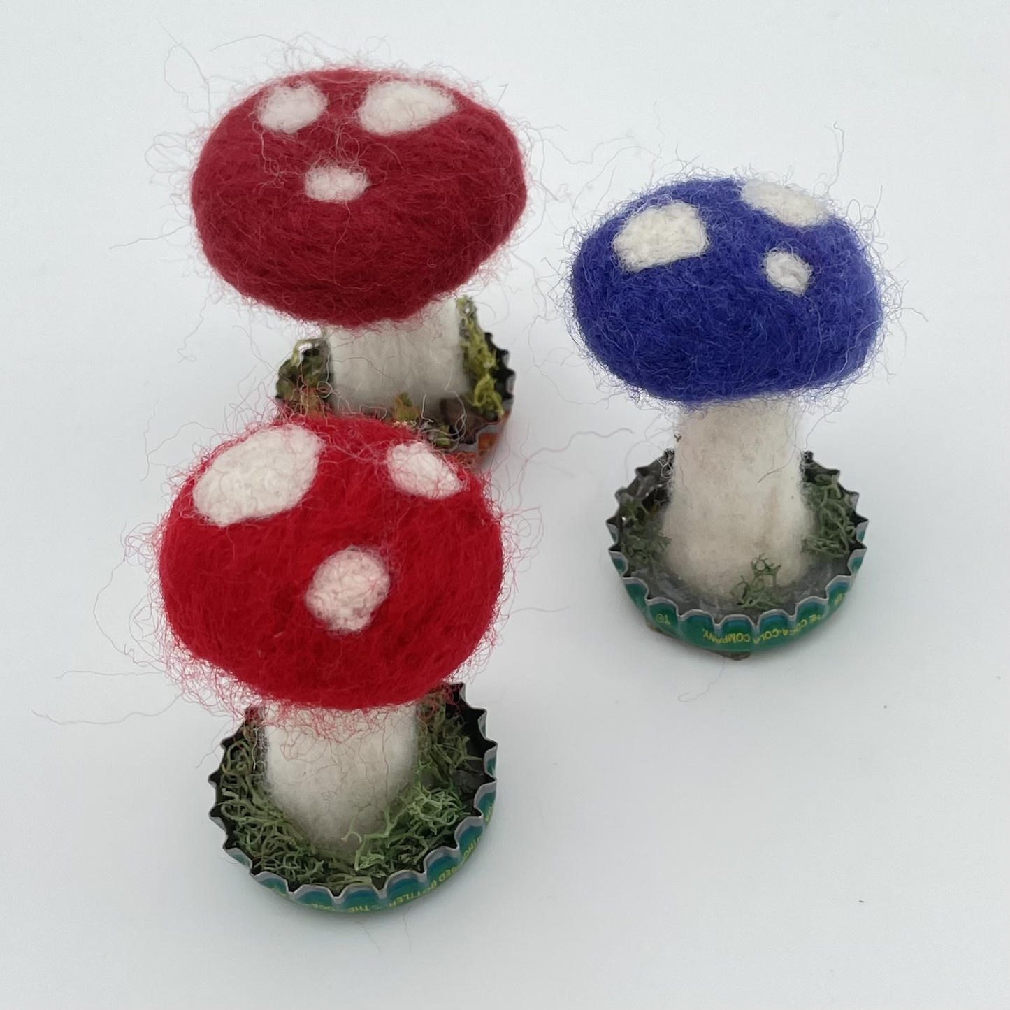 Mushroom-Needle-felted Wool