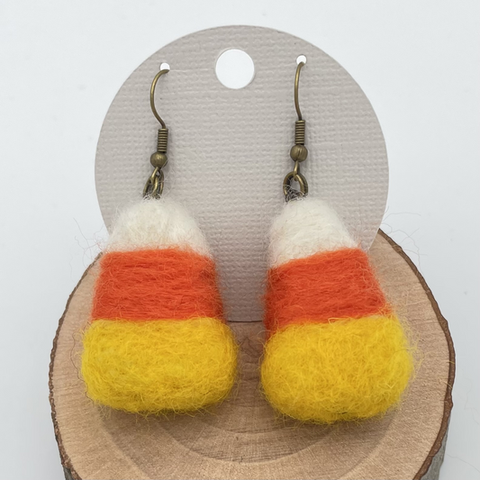 Candy Corn Earrings