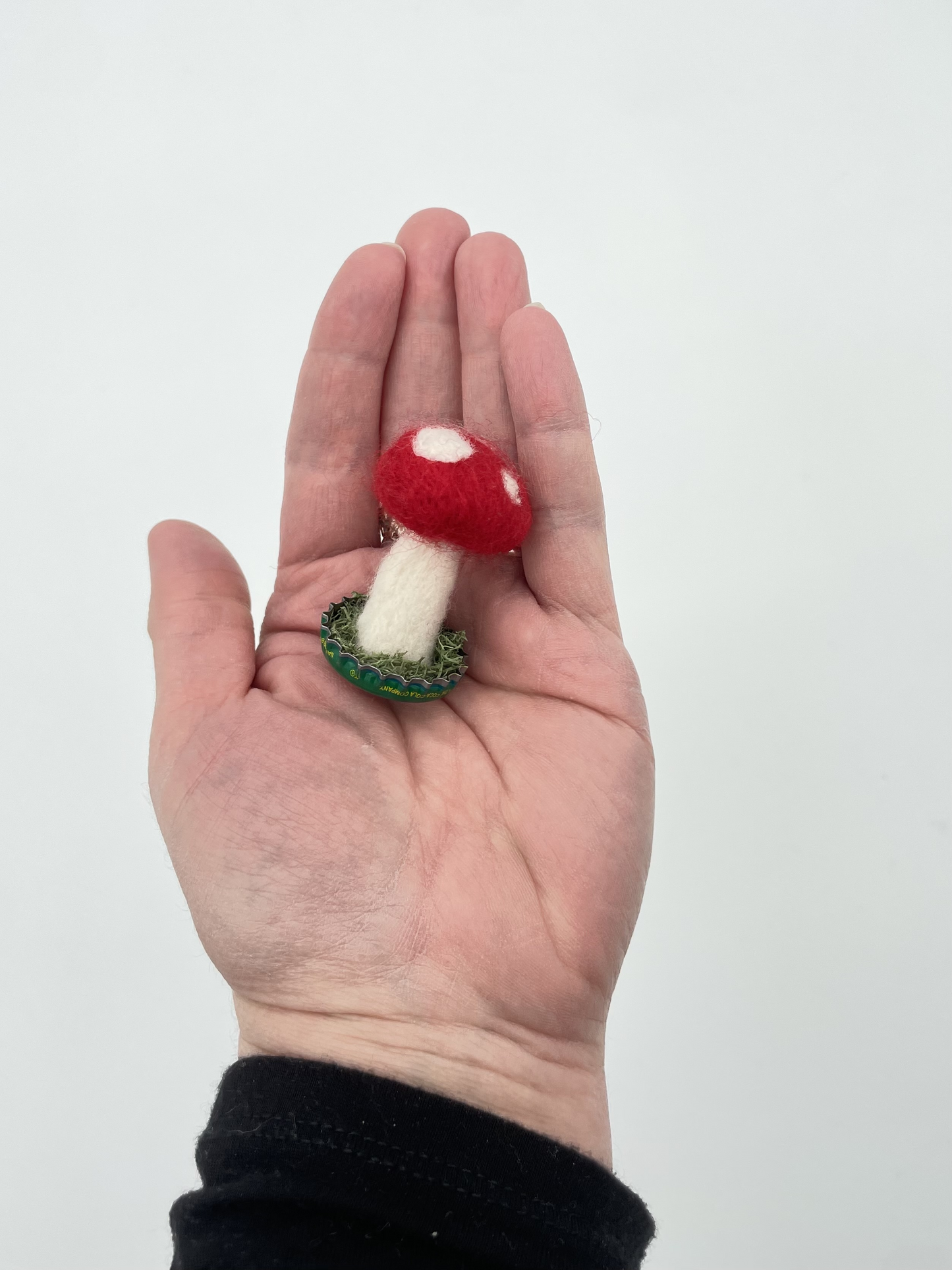 Mushroom-Needle-felted Wool