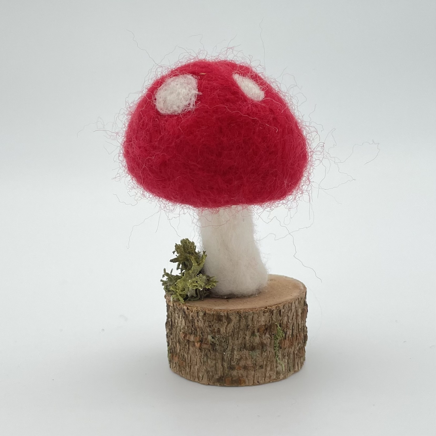 Mushroom-Needle-felted Wool